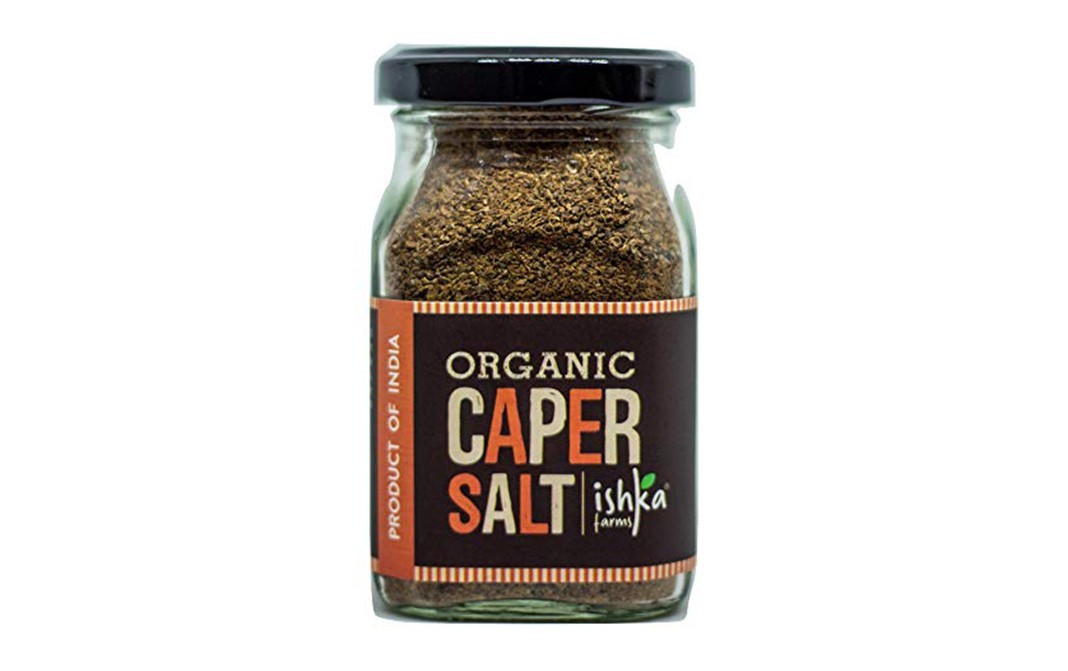 Ishka Farms Organic Caper Salt    Glass Jar  135 grams